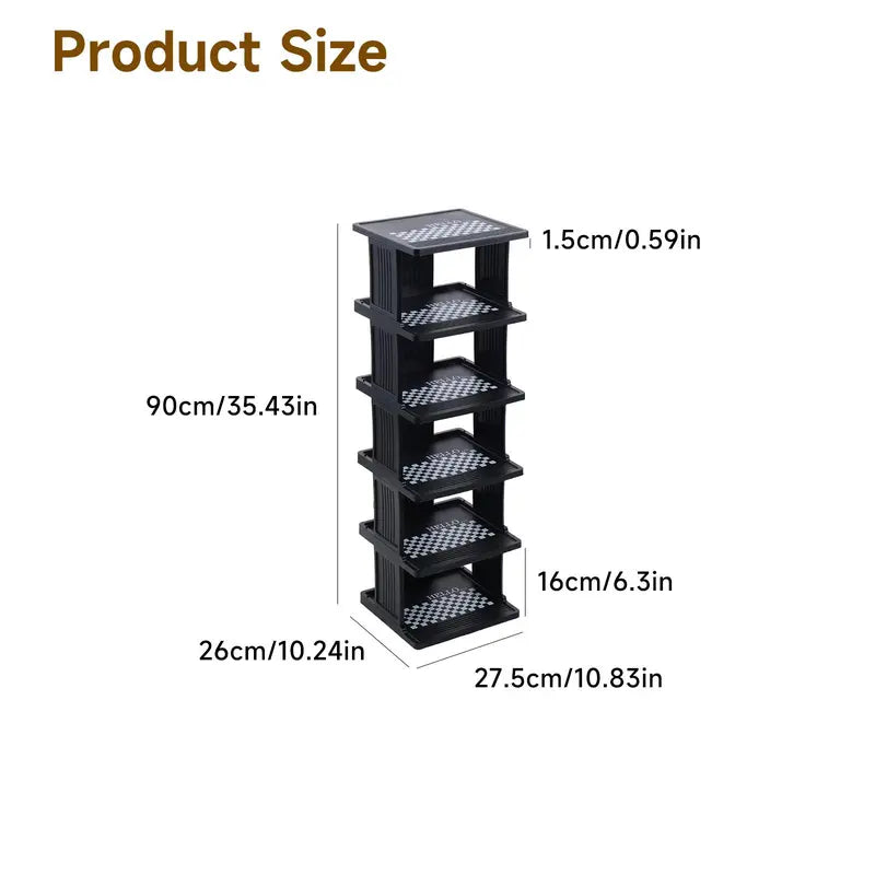 6/9-Tier Vertical Detachable Stackable Shoe Rack