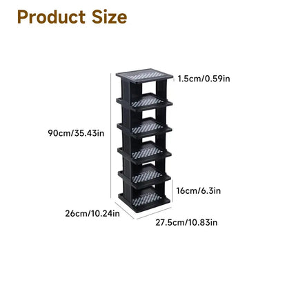 6/9-Tier Vertical Detachable Stackable Shoe Rack