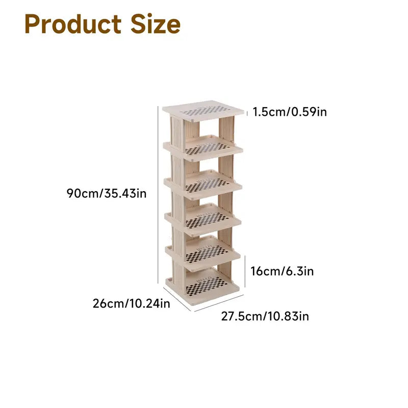 6/9-Tier Vertical Detachable Stackable Shoe Rack