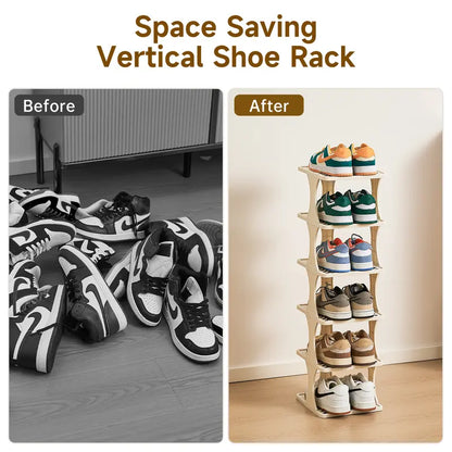 6/9-Tier Vertical Detachable Stackable Shoe Rack
