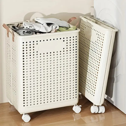 large foldable laundry basket wheels heavy duty collapsible - Temu