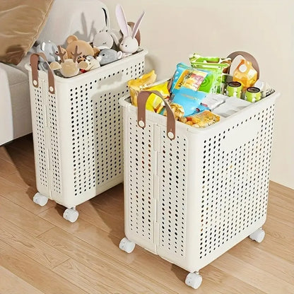 large foldable laundry basket wheels heavy duty collapsible - Temu