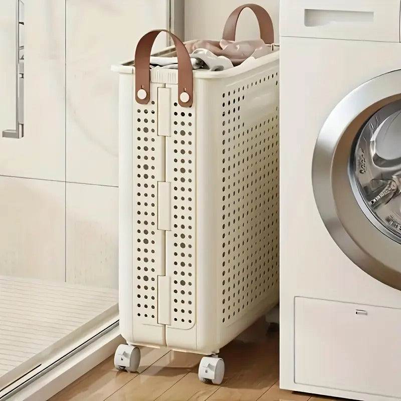 large foldable laundry basket wheels heavy duty collapsible - Temu