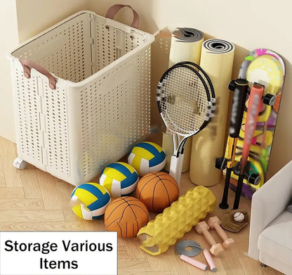 large foldable laundry basket wheels heavy duty collapsible - Temu